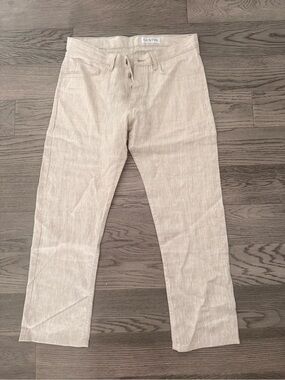 Gustin Men’s California Straight Beige Linen Pants